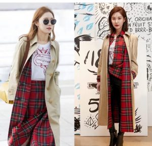 Cara berpakaian Seohyun Plaid outfits fashion Korea