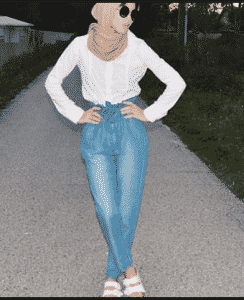 hijab kemeja putih casual