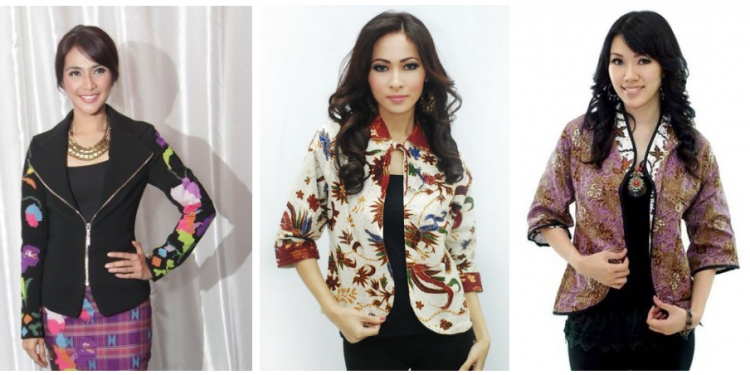 Inspirasi Blazer batik modern untuk wanita