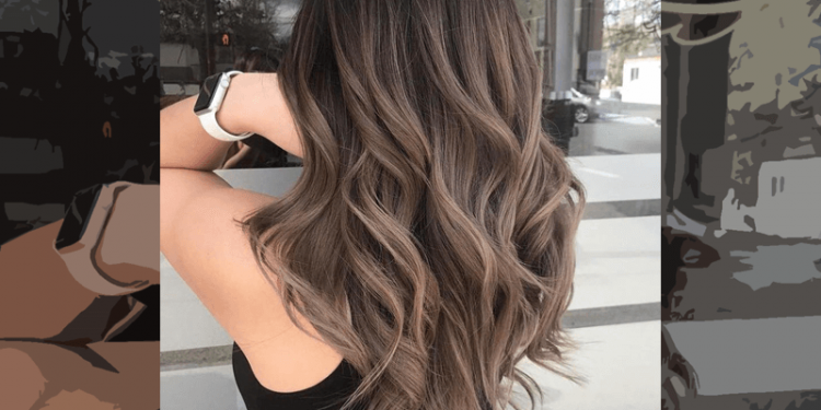 Gambar 1 Warna rambut ombre coklat gelap